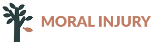 Logo - A silhouette of a tree with an orange leaf falling and the words Utah Moral Injury Project next to it.
